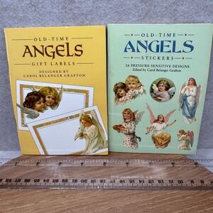 Vintage Dover Old Time‎ Angels Stickers Book Lot 1993 1994 Unused Ephemera Craft